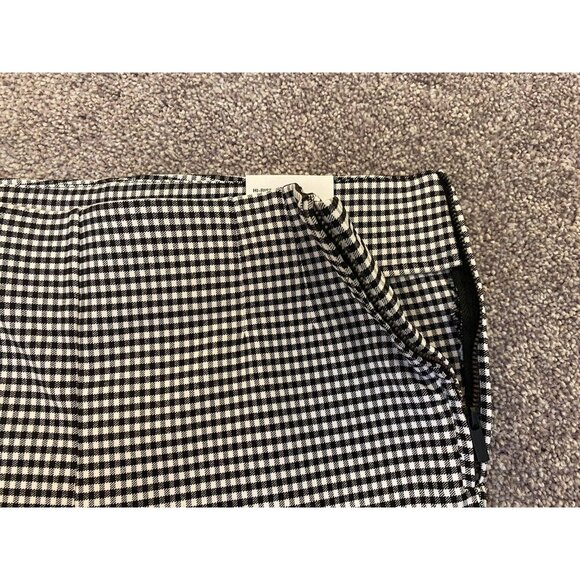 Zara Women's Hi Rise Pants Side Zip Black White Leggings Stretch Size L - NWT - Picture 3 of 12